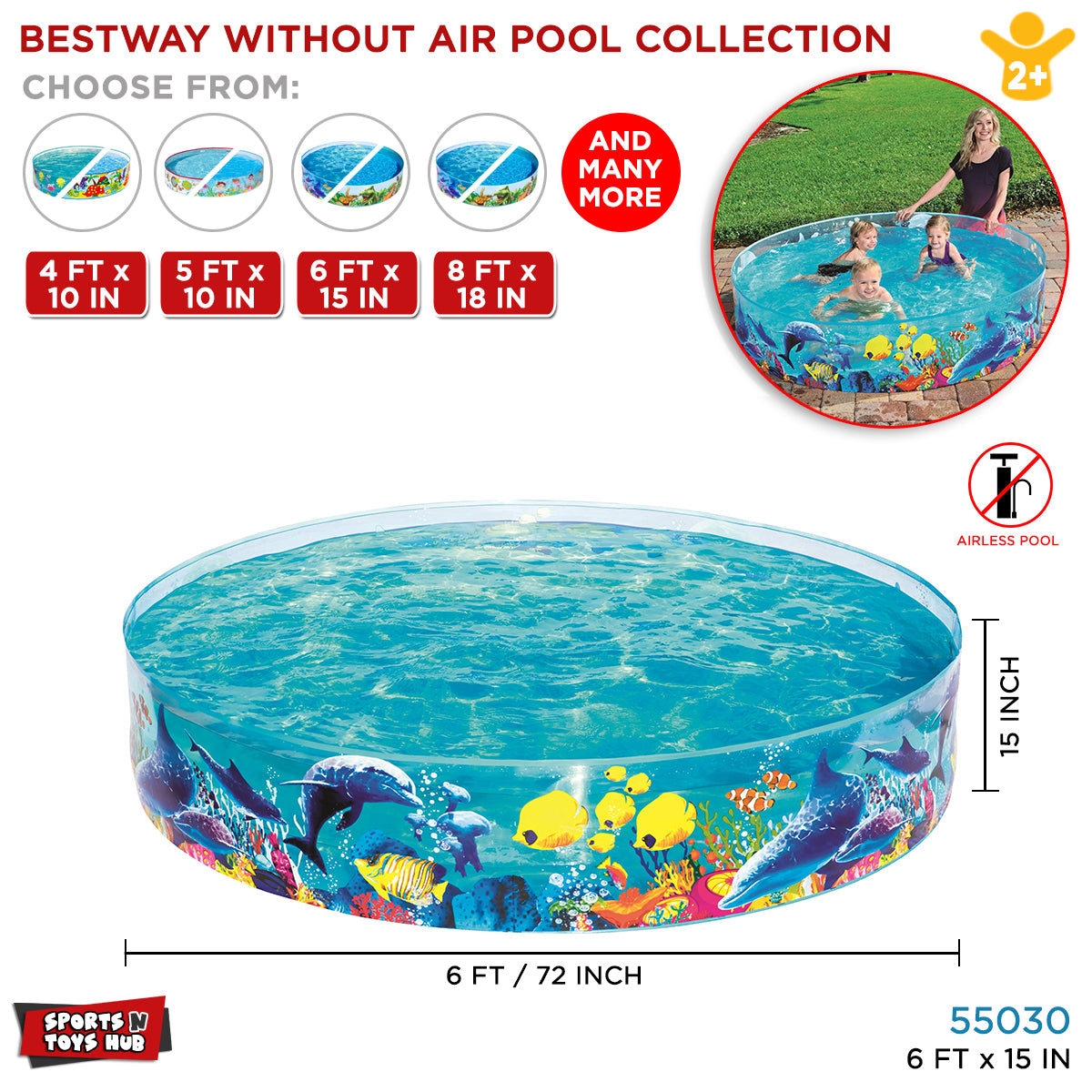 Bestway Fill N Fun Without Air Swimming Pool - 55030