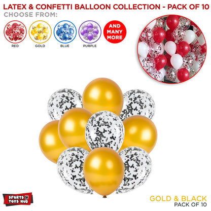 Chrome Latex Round Balloons Collection - 10 Pcs