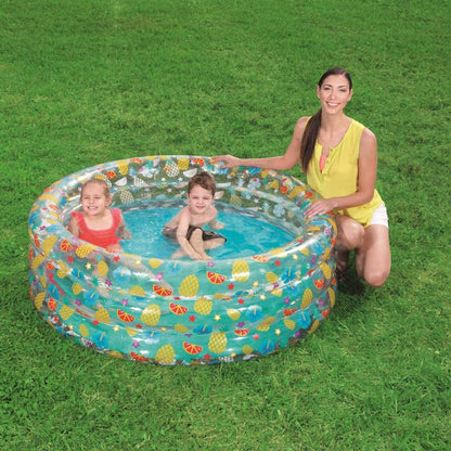 Bestway 4.9 Ft x 21 In Inflatable Transparent Sea Life Swimming Pool For Kids - 51045