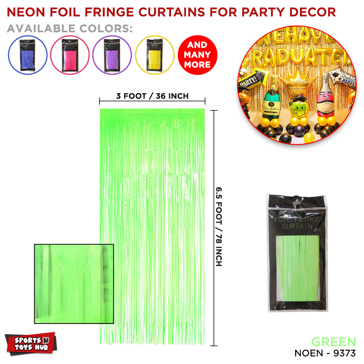 Pastel Macaron Imported Tinsel Foil Fringe Curtains