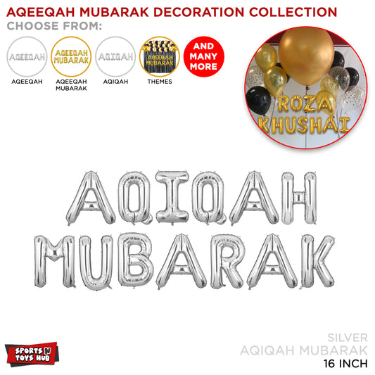 Aqiqah Mubarak Foil Letter Collection