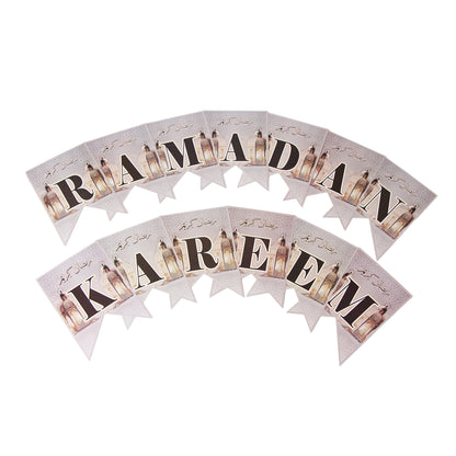 Ramadan Kareem Mosque Printed Card Banner