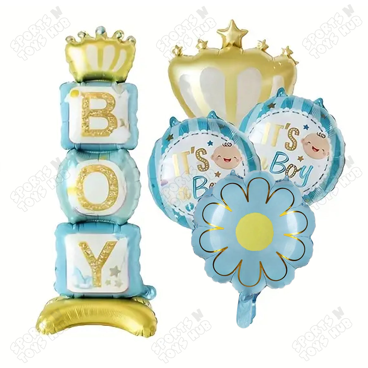 Its a Boy Foil Balloon Stand Set