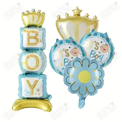 Its a Boy Foil Balloon Stand Set