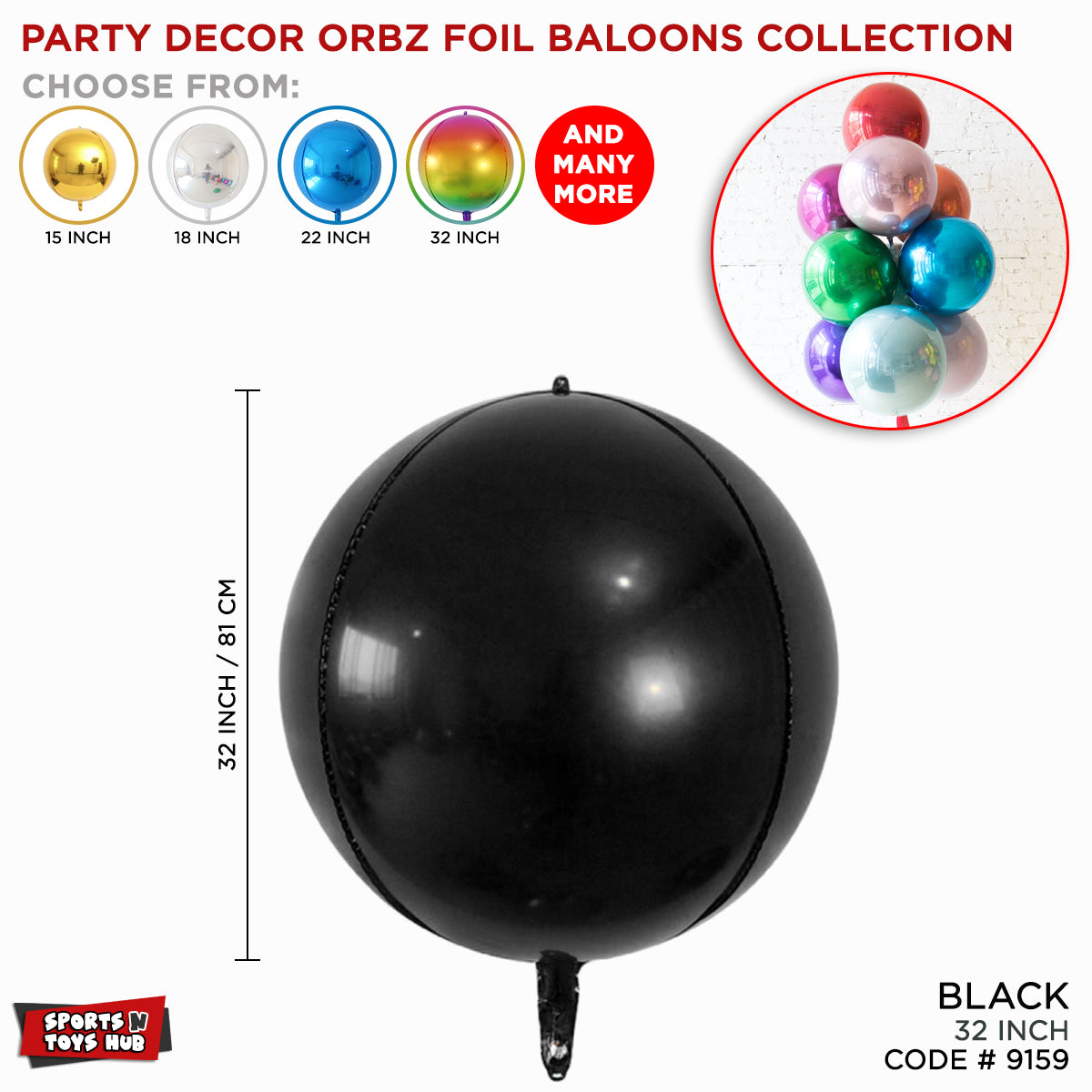 32 Inch - 4D Shape Orbz Balloons Collection