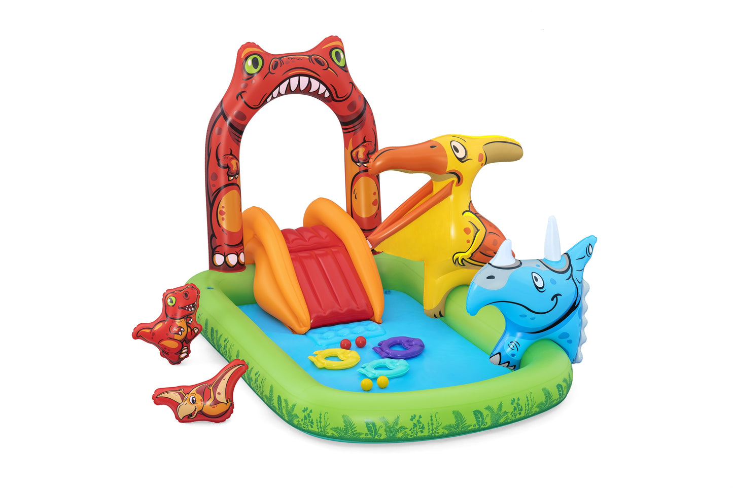 Bestway Jurassic Splash Kids Inflatable Water Play Center & Pool 7 FT x 4.5 FT x 54 IN - 53160