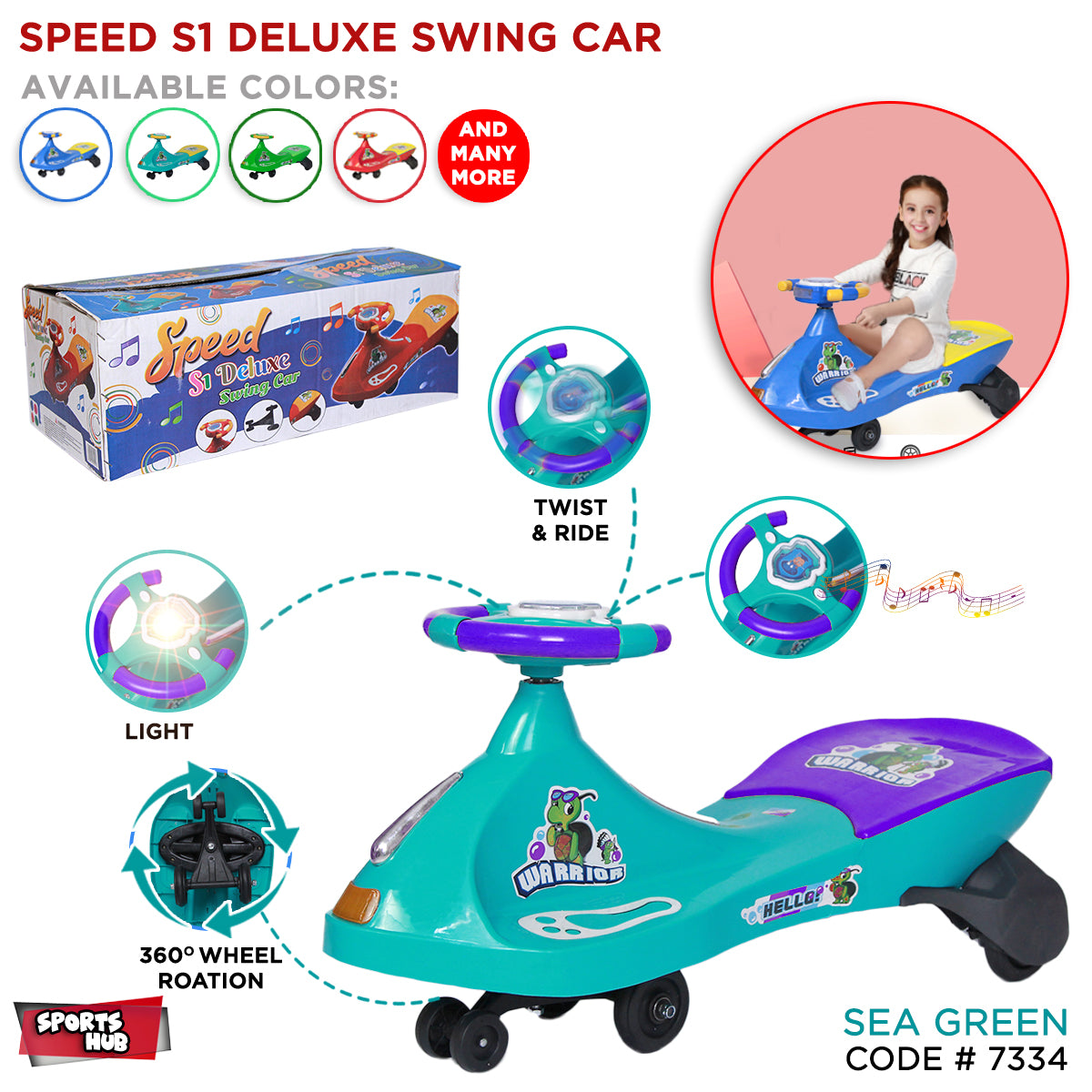 Speed S1 Swing Wiggle Car For Kids Push Car For Toddlers