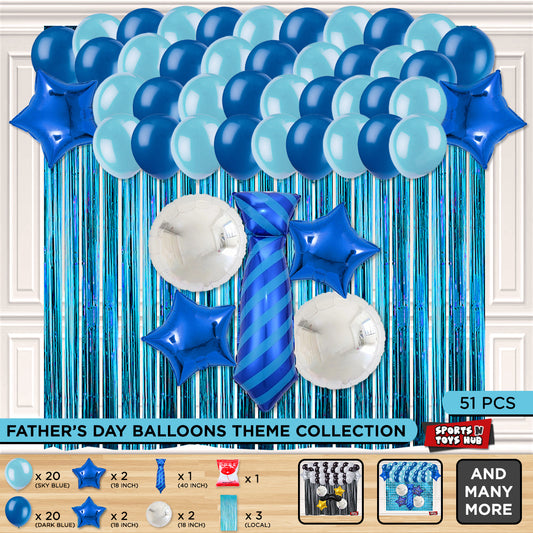 Tie Foil Balloon Set Curtain Theme -  Pack Of 51