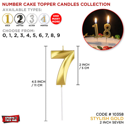 Gold Number Candle Collection