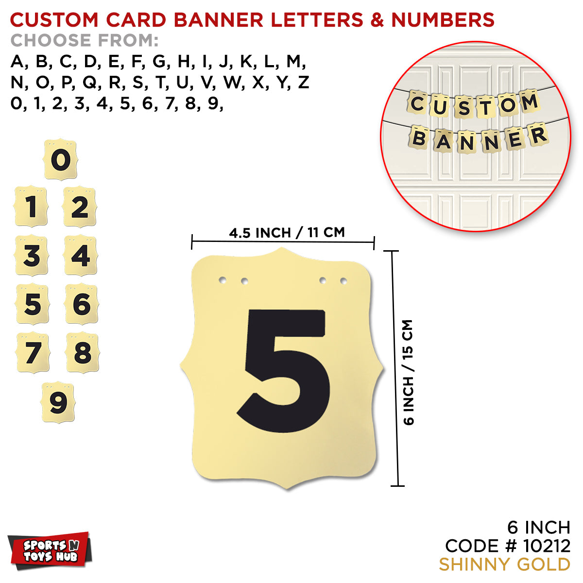 Custom Shiny Card Banner Number Collection