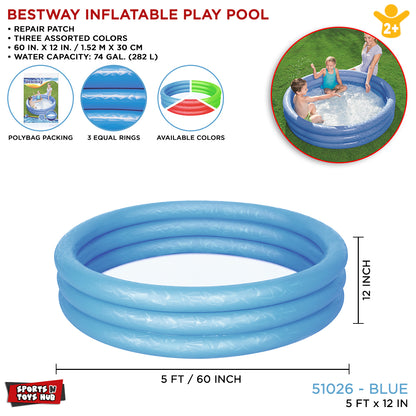 Bestway 5 Ft IInflatable Play Swimming Pool For Kids - 51026