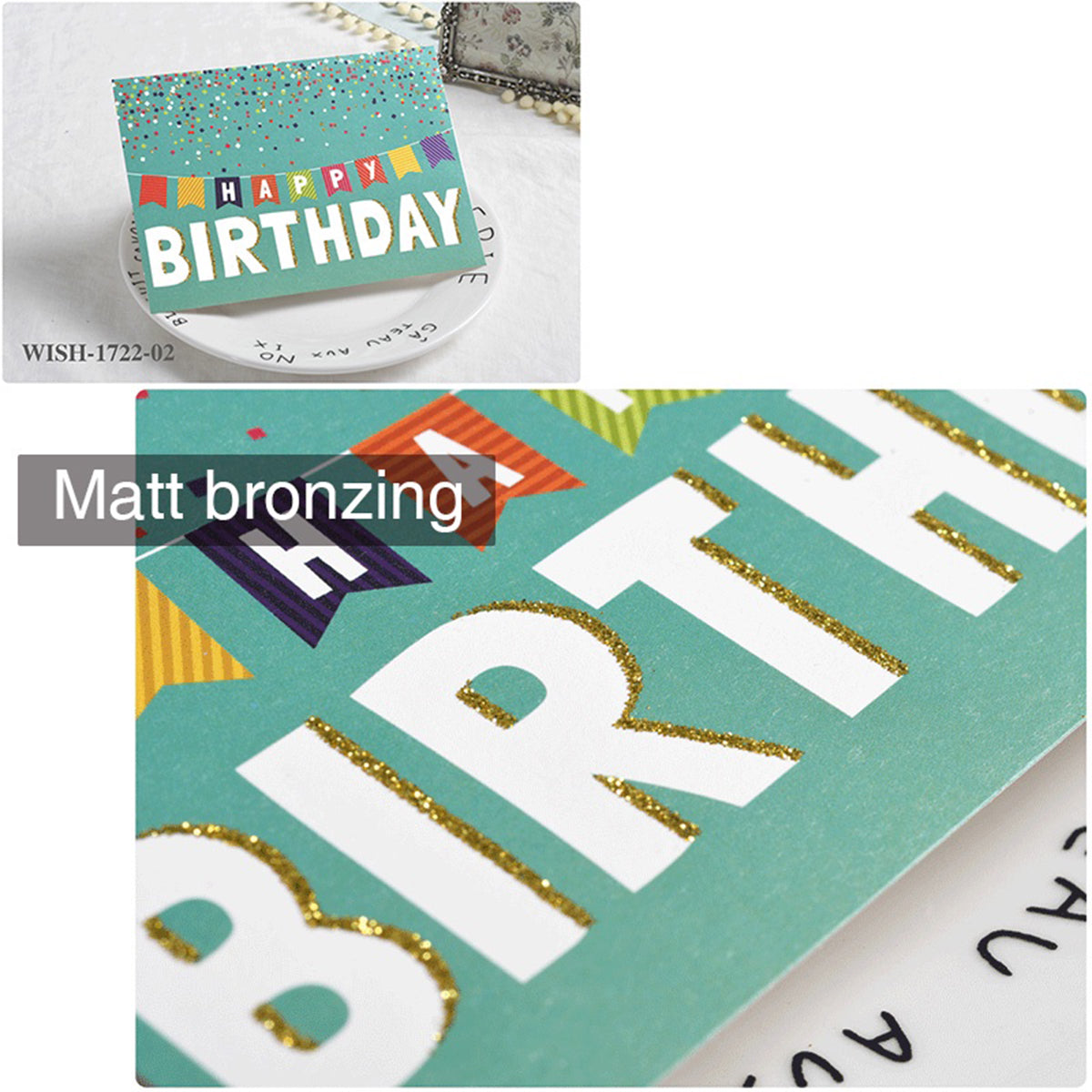 Happy Birthday Printed Banner Greeting Gift Cards