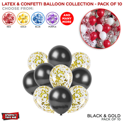 Chrome Latex Round Balloons Collection - 10 Pcs
