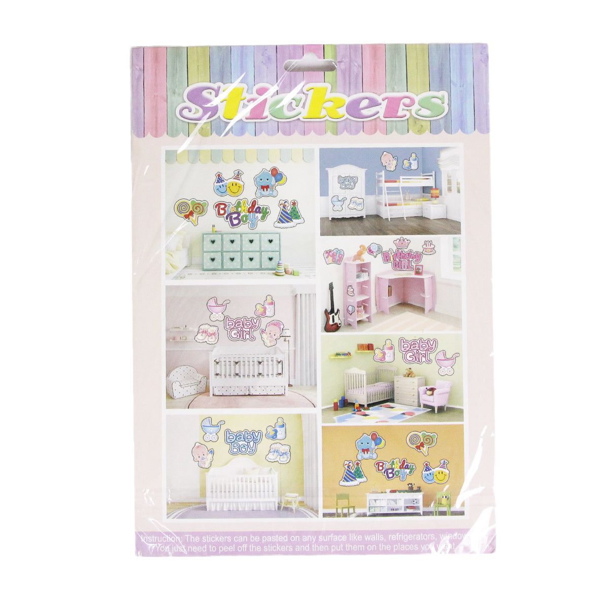2 In 1 Foam Board Happy Birthday Cake Topper - 5 Pcs