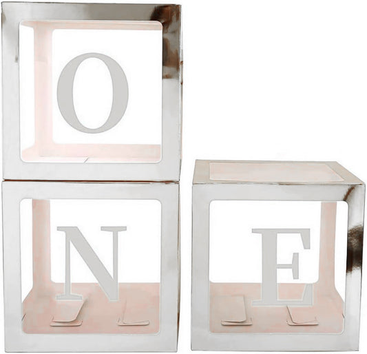 Transparent Shinny Decoration Box WIth One Letter For 1st Birthday