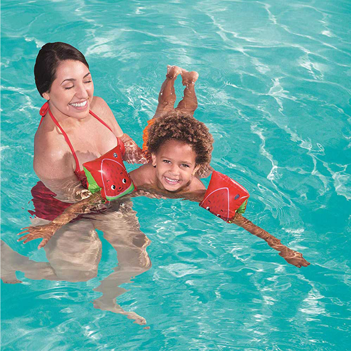 Bestway Inflatable Pool Swimming Friendly Fish, Strawberry, Pineapple Arm Ring Armband Floats - 32042