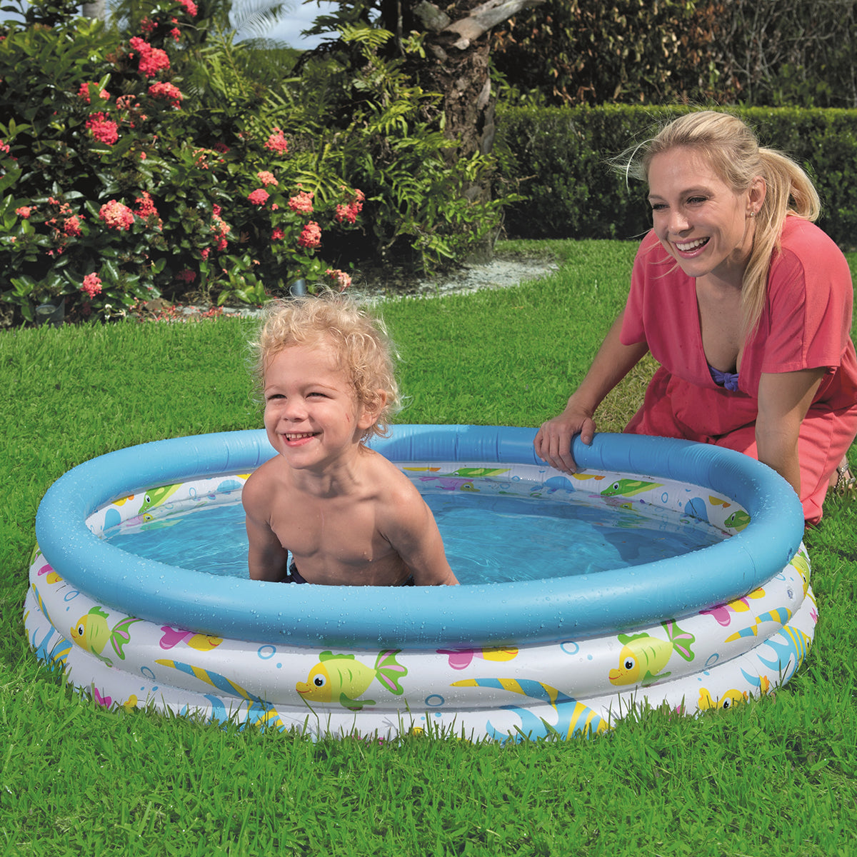 Bestway 3.3 Ft  Inflatable Ocean Life Swimming Pool For Kids - 51008