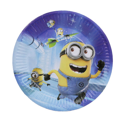 Mi- ni-ons Cartoons Characters Plates