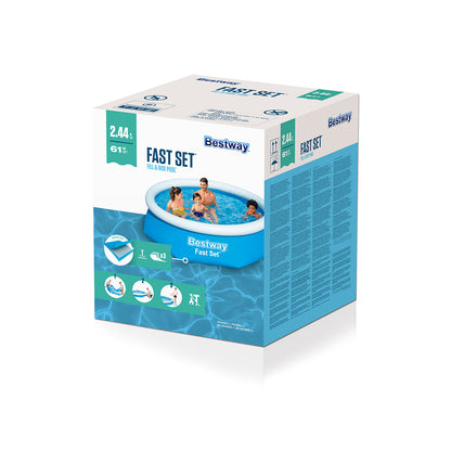 8 Ft Bestway Inflatable Fast Set Swimming Pool For Kids - 57448