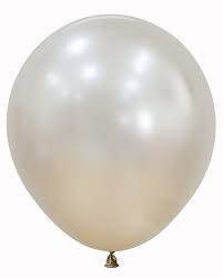 Pearl White Latex Solid Balloon