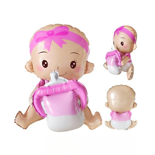 Baby Girl with Feeder 4D Foil Balloon
