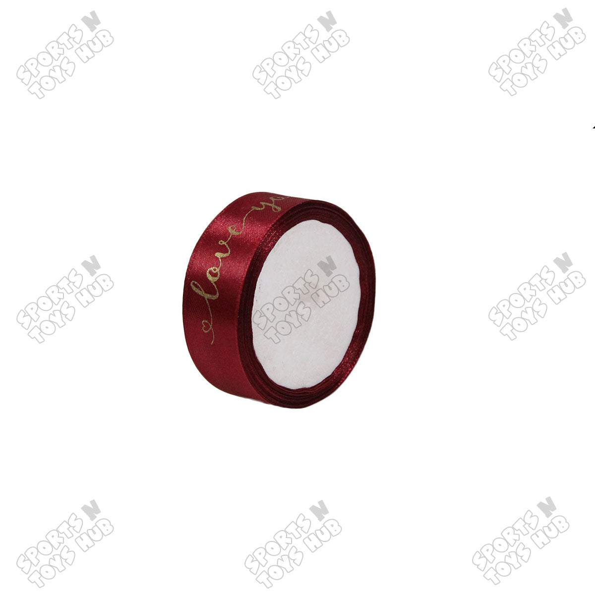 "Love You" Printed Satin Ribbon Roll – 1 Inch x 9 Yards for Gift Wrapping & Floral Decor