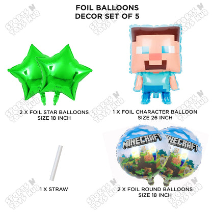 Mine-Craft Foil Balloon Collection
