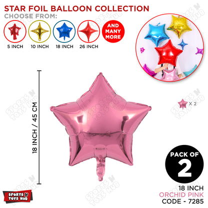 18 Inch - Orchid Pink Star Foil Balloon