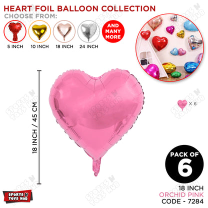 18 Inch - Orchid Pink Heart Foil Balloon