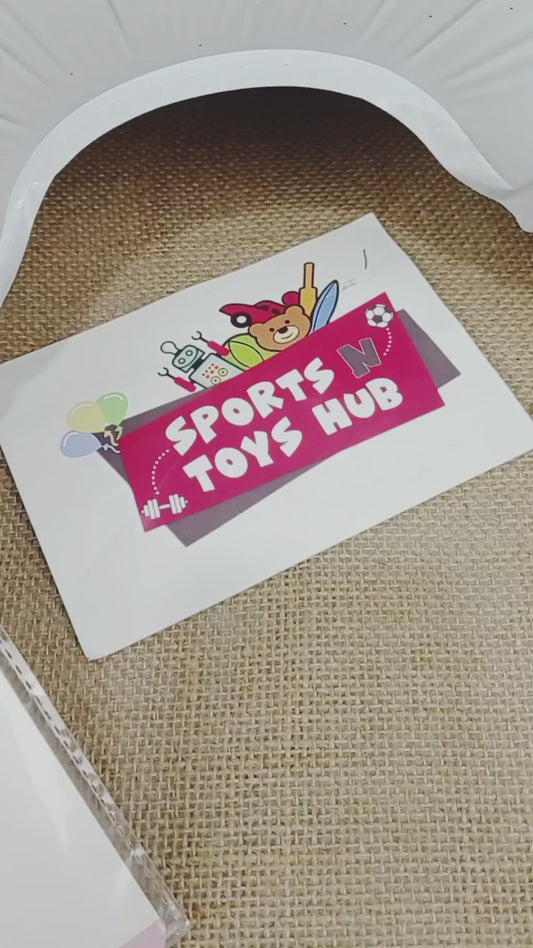 4D Super Jumbo Gender Reveal Foil Balloon Stand - 118x62 CM