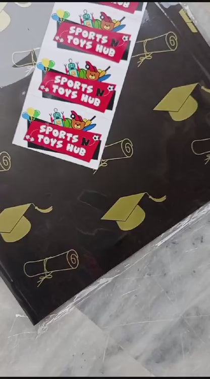 Graduation Cap & Degree Printed Translucent Sheets for Floral Wrapping or Gif Wrapping