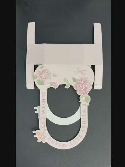Foldable Vintage Bloom Flower Bag – Elegant Floral Gift Bag | Collapsible Flower Bouquet Holder, Premium Rose Packaging Box for Weddings, Birthdays