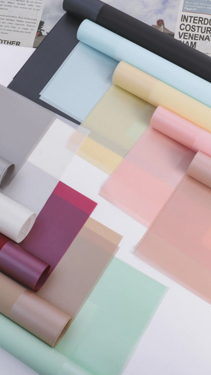 New Pearl Broad Border Edge Translucent Matte Wrapping Sheets for Flower Bouquets