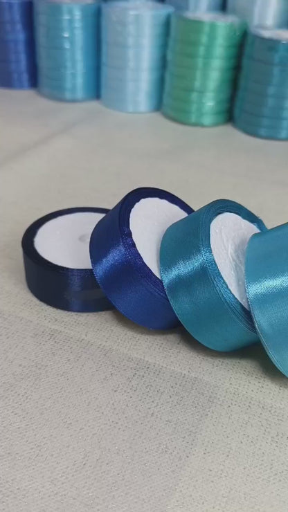 1 Inch x 9 Yards – Multi-Purpose Plain Satin Ribbon Roll for Gift Wrapping, Crafts & Decor