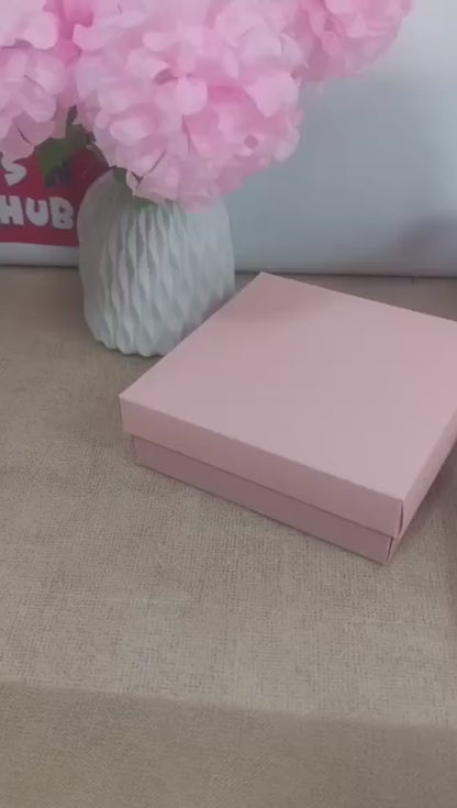 Card Stock Lid Box 6x6x2 Inch - Pack Of 10