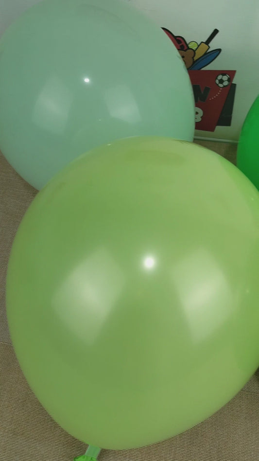 Green Latex Solid Balloons Available In 9, 12, 18 & 36 Inch Sizes