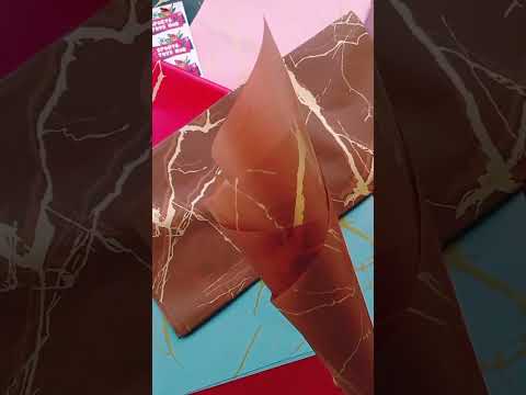 New Gold Marble Veins Frosted Translucent Floral or Money Bouquet Wrapping Sheets