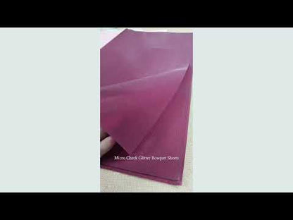 Micro Check Texture with Glitter Translucent Korean Bouquet Paper - Pack of 15