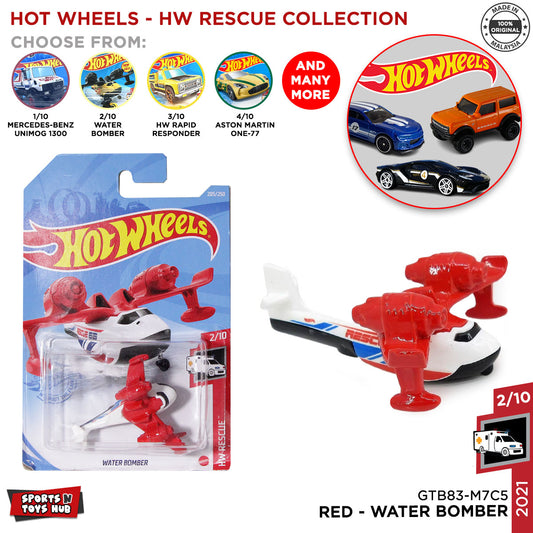 Hot Wheels Diecast Water Bomber, HW Rescue (2021) Series Model Toy Cars