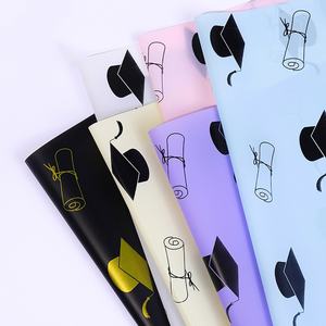 Graduation Cap & Degree Printed Translucent Sheets for Floral Wrapping or Gif Wrapping