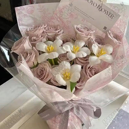 Elegent Floral Printed Toile Pattern Paper Bouquet Sheet -   Pack Of 20