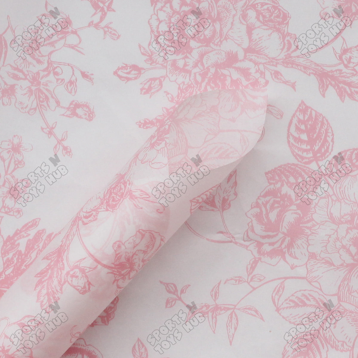 Elegent Floral Printed Toile Pattern Paper Bouquet Sheet -   Pack Of 20