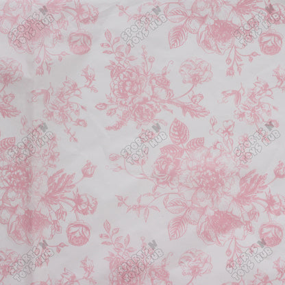 Elegent Floral Printed Toile Pattern Paper Bouquet Sheet -   Pack Of 20