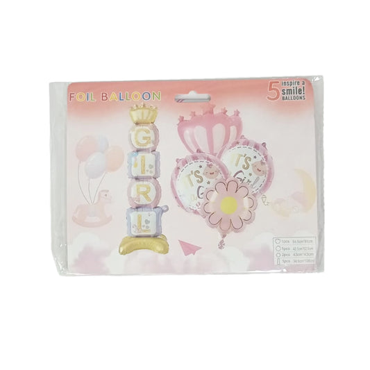 Its a Girl Foil Balloon Set